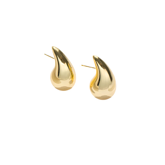 Small Gold Color Water Drop Stud Earring for Women Ear Jewelry Simple Valentine'S Day Gift