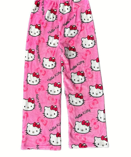 Hello Kitty Pembe Flanel Pijama